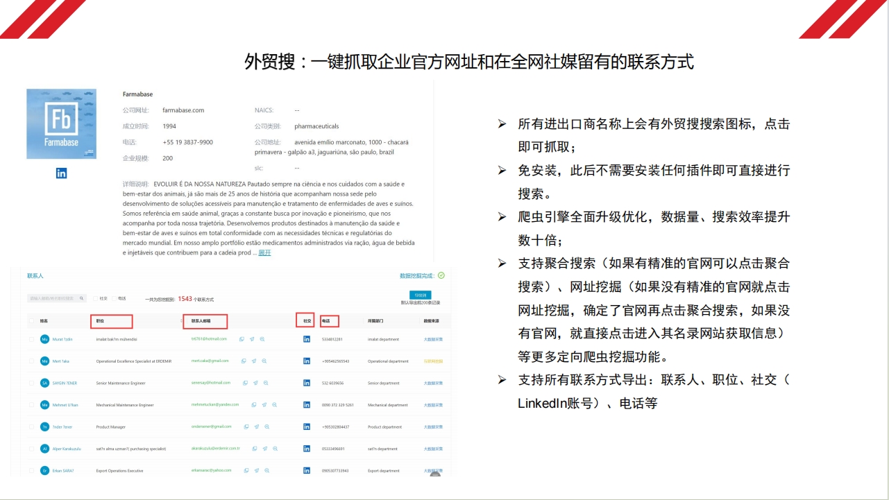 外贸搜查询采购商关键决策人的联系方式